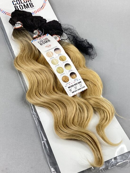 Outre Other - Color Bomb Dark Root Caramel Blonde Loose Wave 18-22” Synthetic Hair Bundles